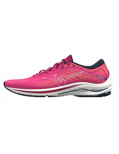 Mizuno Damen Wave Rider 25 (W) Laufschuhe, Pink/Pfau/Weiß/Morockanisches Blau, 40.5 EU ou a consommer sur place