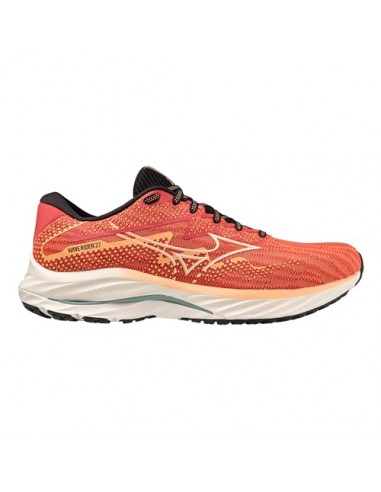 Mizuno Herren Wave Rider 27 Laufschuhe Neutralschuh Rot - Koralle 42,5 les muscles