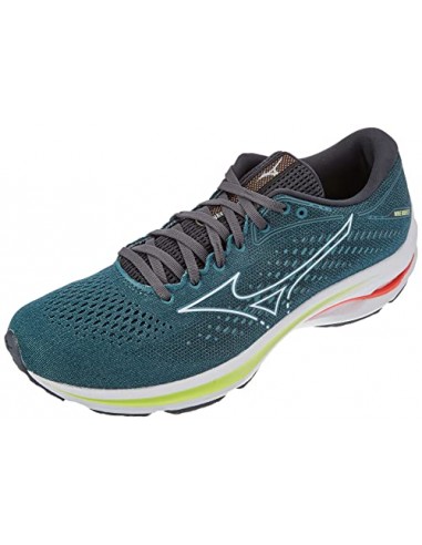 Mizuno Herren Wave Rider Walking-Schuh, SmokeBlue/Wht/NeoLime, 46.5 EU brillant des détails fins