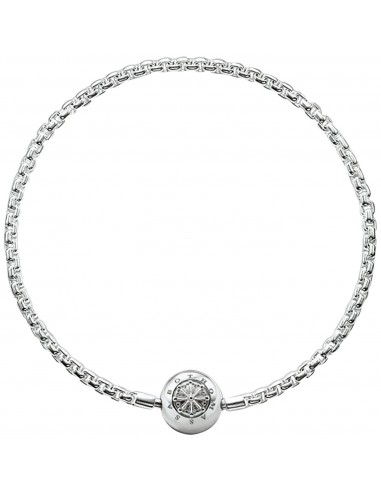 Thomas Sabo Damen-Armband Klappschloss Medailon 925 Silber 21 cm - KA0001-001-12-L22 50% de réduction en Octobre 2024