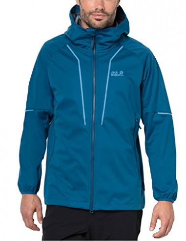 Jack Wolfskin Mens Jack Wolfskin He. Softshelljacke Green Valley, Indigo Blue, M Jacket en ligne des produits 