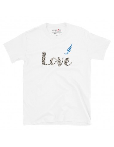 "LOVE" Short-Sleeve Unisex T-Shirt pas cher