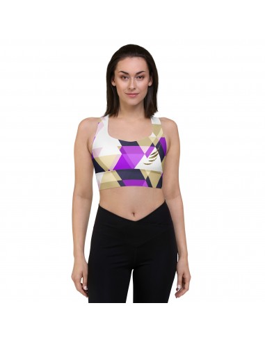 "Check Pattern" Longline sports bra Véritable concentré