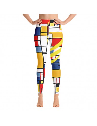 "Mondrian style green"  Yoga Leggings une grave pollution 