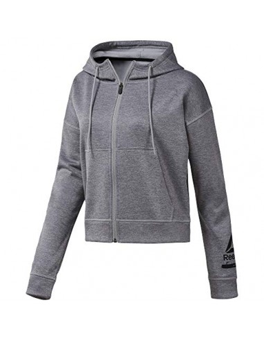 Reebok Wor Thermowarm Mel FZ Sweatshirt, Damen, Schwarz, M les ligaments