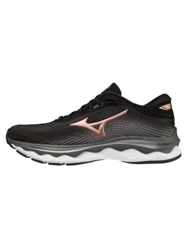 Mizuno Damen Wave Sky 5 (W) Laufschuhe, Schwarz, Rosecopper Quiet Shade, 38 EU Paris Déstockage Promo