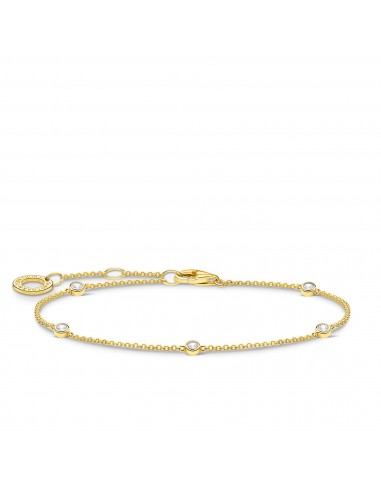 Thomas Sabo Armband weiße Steine gold, 925 Sterlingsilber, 16-19 cm Länge Toutes les collections ici