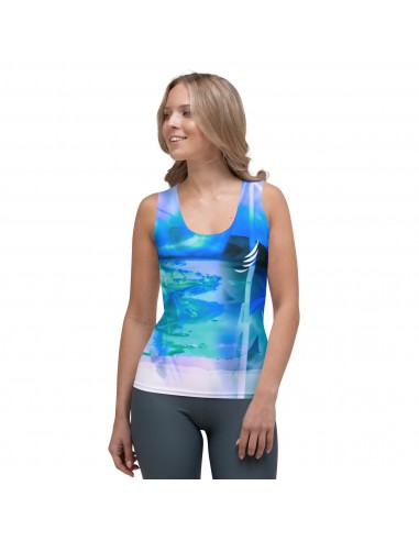 "Blue Waterflower" Sublimation Cut & Sew Tank Top vous aussi creer 